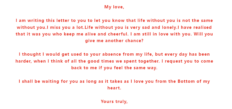 romantic love letters for her