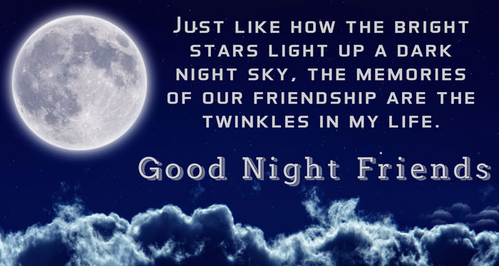 Good Night Quotes, Wishes and Messages for Friends & Lovers With Images