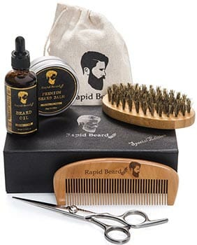 Beard Grooming and Trimming Kit for Men with Rapid Beard