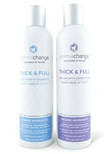 Organic Vegan Hair Growth Shampoo and Conditioner Set by DermaChange