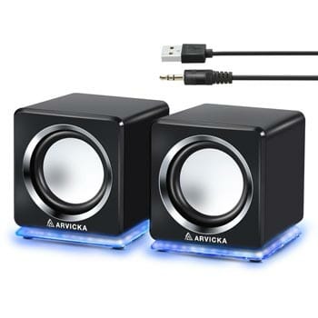 Arvicka Blue LED USB Speakers